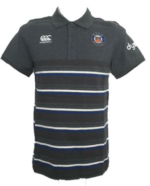 Picture of Canterbury Bath Rugby Cotton Jersey Stripe Polo - Nine Iron Marl