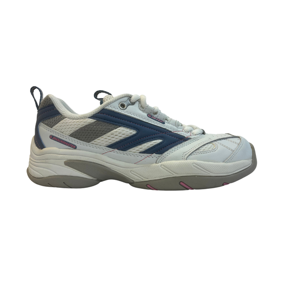 Picture of Hi-Tec Indoor X5 Womens Tennis Shoe - White/Silver/Denim/Pink
