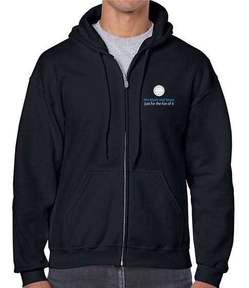 Picture of black and Blues Netball Club Zipped Hoodie