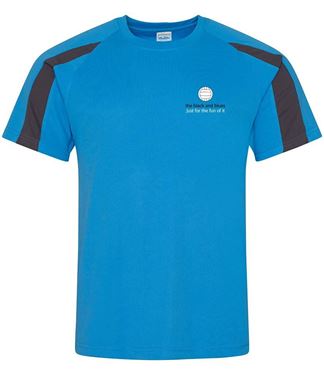 Picture of Black and Blues Netball Club Cool Contrast Wicking T-Shirt