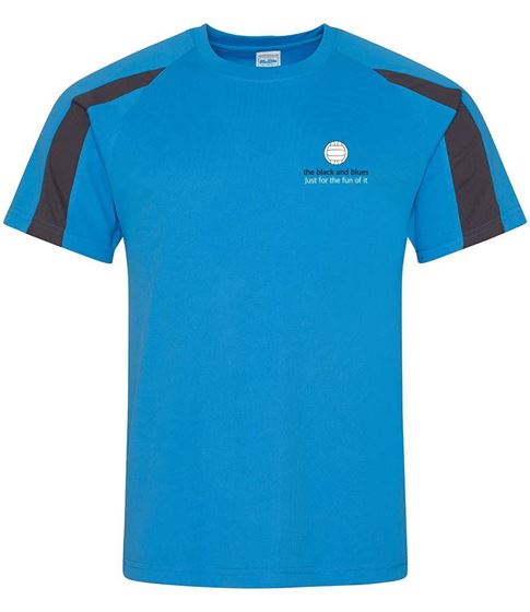 Picture of Black and Blues Netball Club Cool Contrast Wicking T-Shirt