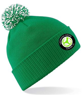 Picture of Emersons Green Junior FC Bobble Hat - Kelly Green/White